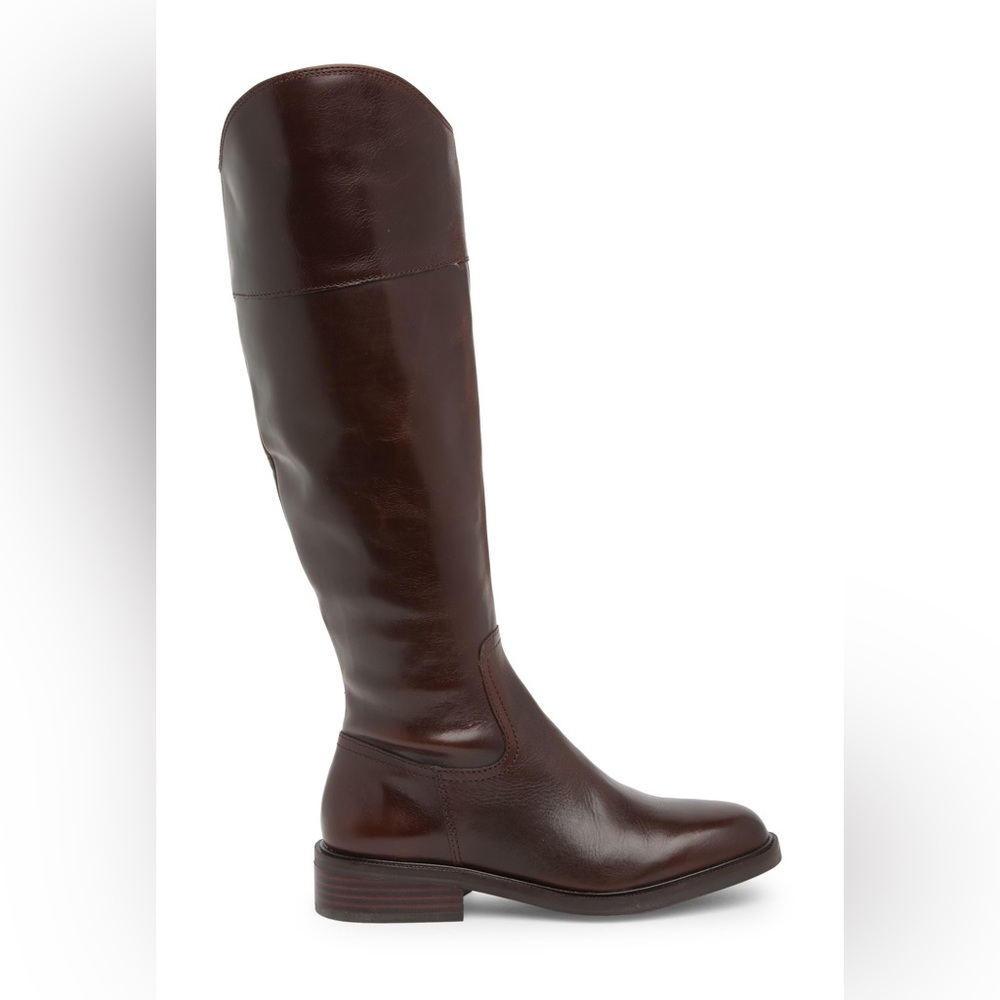 Vince Camuto Alfella Knee High Brown Leather Riding Boot sz 11